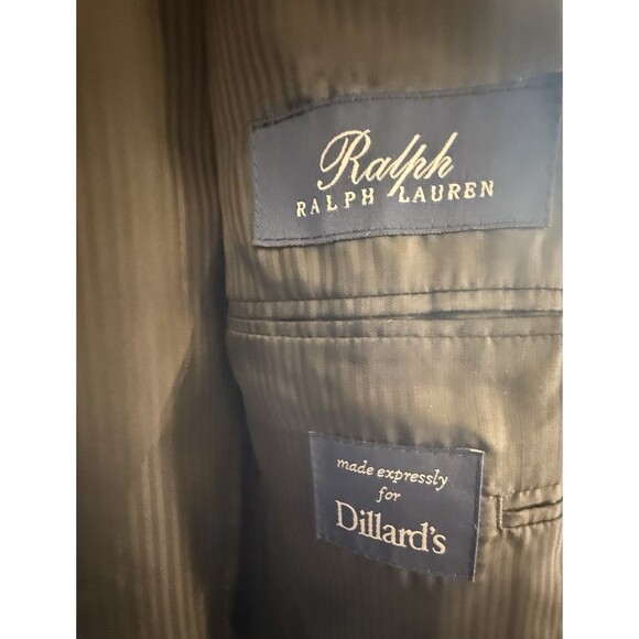 Ralph Ralph Lauren Men’s Blazer Jacket 41L Gray Velvet Look 2 Button Dillard’s - Picture 3 of 13